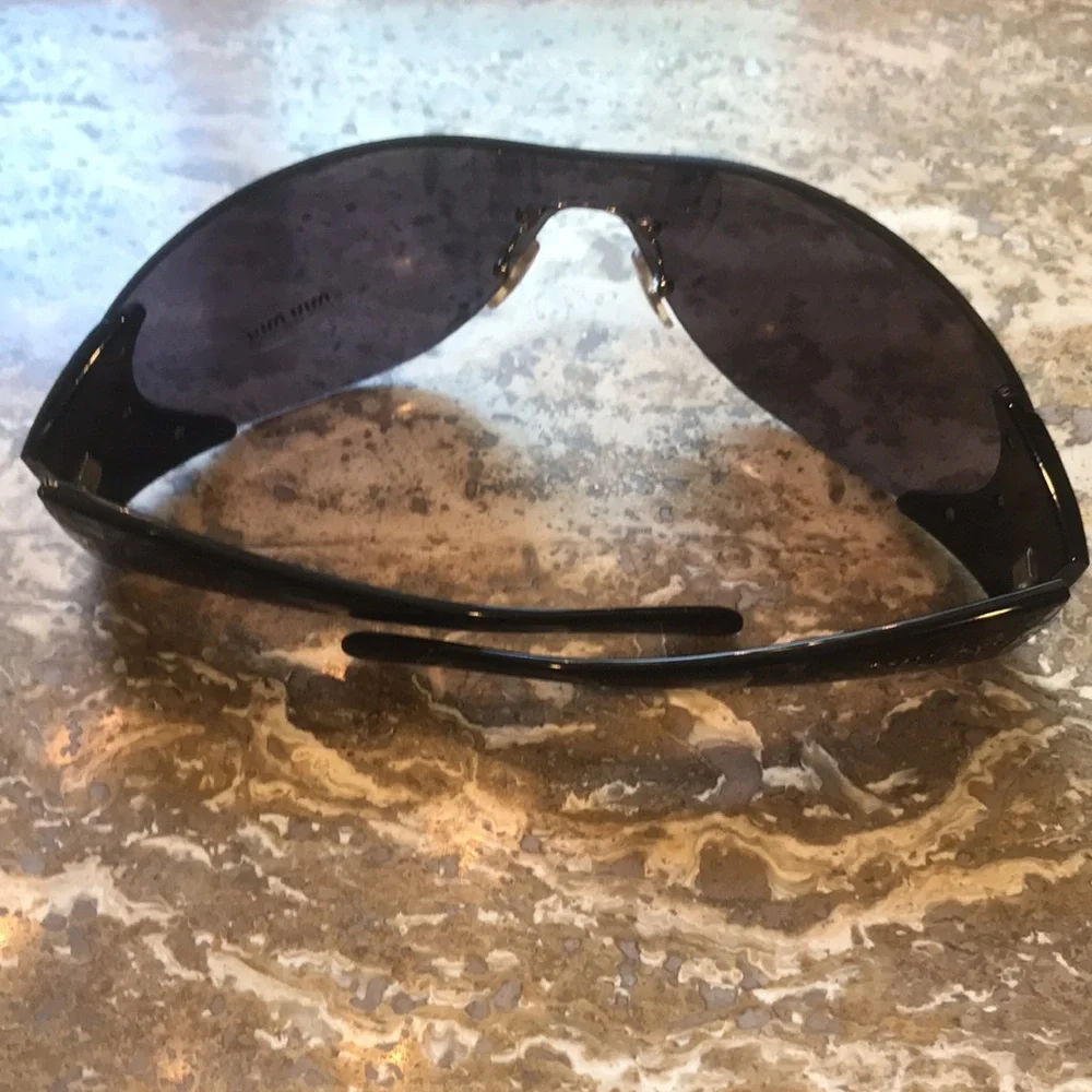 RARE MIU MIU Rimless Bubble Sunglasses With Studs